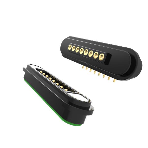 Buy cheap Right Angle Magnetic Connectors 8 Pin Spring Loaded Connector Male Female from wholesalers