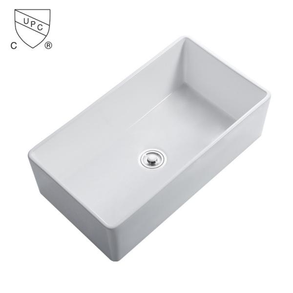 Buy cheap Undermount Farmhouse Kitchen Sink Porcelain 33" 800mm 850mm North American from wholesalers