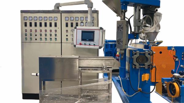 Buy cheap High Speed Electric Wire Extruder Machine PE PVC 50Mm Power Cable Making Machine Cable Production Line from wholesalers