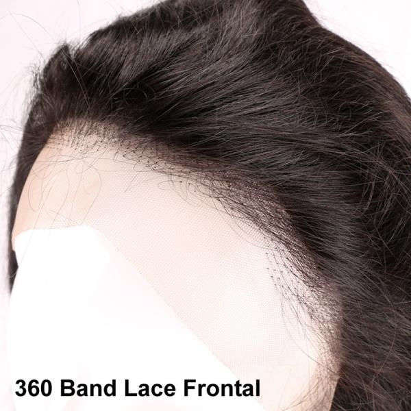 Buy cheap Indian remy 100% virgin human hair raw unprocessed 360 lace frontal from wholesalers