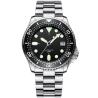 Buy cheap Luminous 21mm Mens Rubber Strap Watches 3BAR Silicone Stainless Steel Back from wholesalers