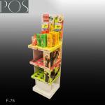 Shampoo corrugated display stands with hole insert to fixed