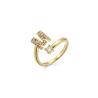 Buy cheap Trendy gold plated letter ring from wholesalers