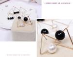 2018 Fashion American style lady party EarringsSilver Many Colors Round shape