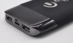 Flashing LED Logo Dual USB Portable Mobile Power Bank 6000mAh for Coporate Gifts
