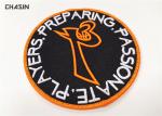 Eco - Friendly 3D Embroidery Patches 4" Diameter For Hats / Bedding