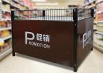 Two Layer Supermarket Display Shelving Supermarket Promotion Table With Storage