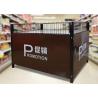 Buy cheap Two Layer Supermarket Display Shelving Supermarket Promotion Table With Storage Cabinet from wholesalers