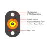 Buy cheap FTTH Flat Aerial 2 - 24 Core Optical Fiber Drop Cable GYFXTY from wholesalers
