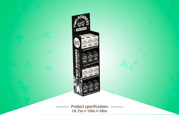 Buy cheap Heavy Duty Four Shlef Drink POS Cardboard Display With Glossy Lamination from wholesalers