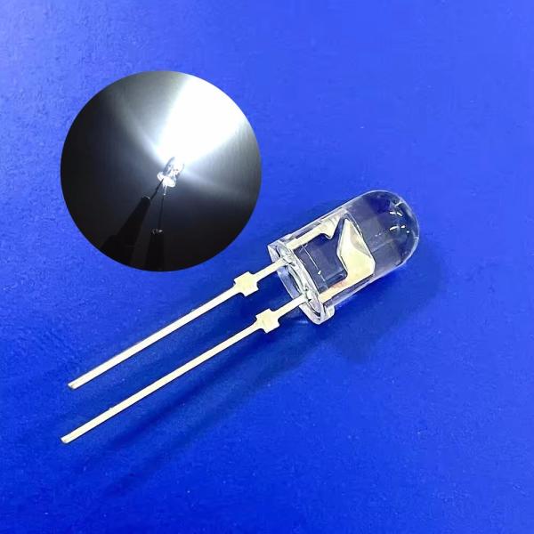 Buy cheap 5mm 9000K White Color 22000mcd Stopper Pins Round Clear Lens Gold Bond Wire For Traffic Light from wholesalers