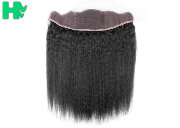 Buy cheap Virgin Brazilian Human Hair Kinky Straight 13*4 Frontal Wefts Lace Hair Closure Ear To Ear from wholesalers