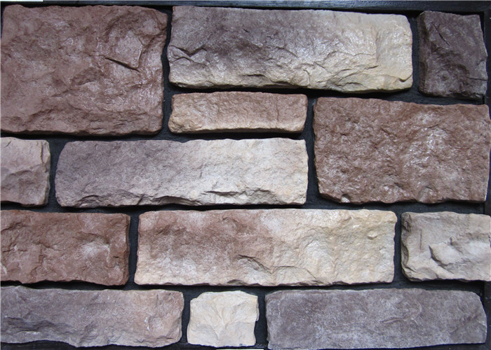 Durable Compressive Strength Artificial Wall Stone For Wall Decorating Irregular Size