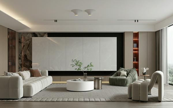 Eco-Friendly Tiles 900x1800x9mm Antibacterial Inside Wall Porcelain Glazed