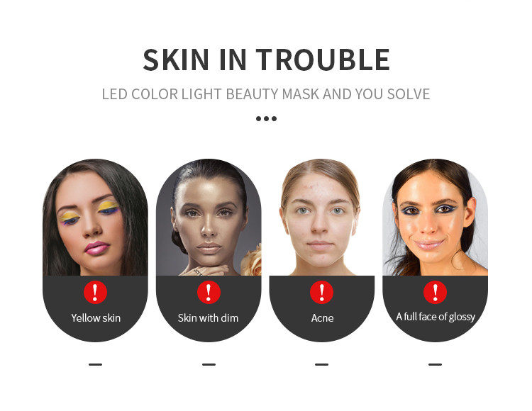 380nm To 850nm LED Light Therapy Mask Minimize Pore