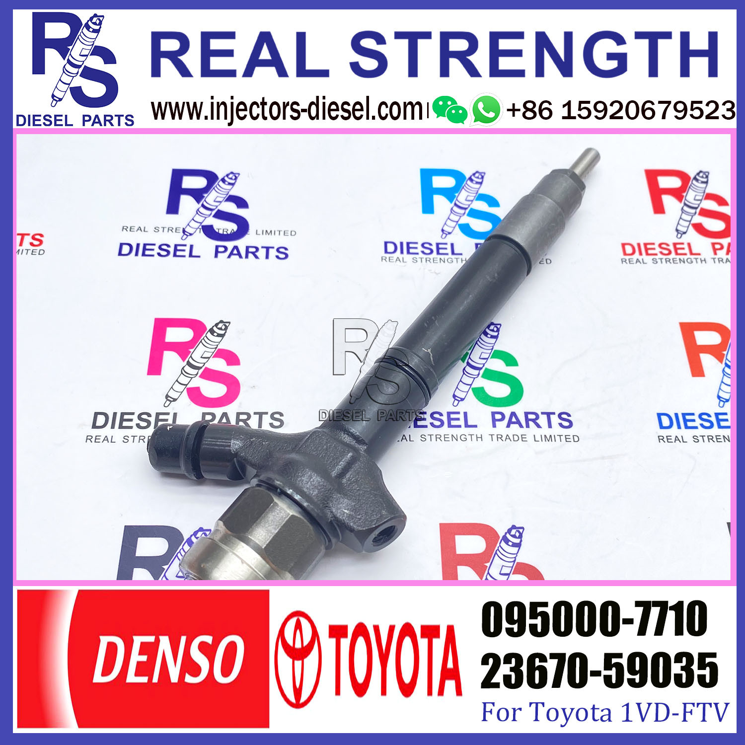 Common rail fuel injector 095000-9780 095000-7710 23670-51031 for Toyota 1VD J200