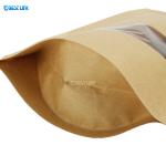 Coffee Packing Standing Pouch Foil Kraft Paper Bags with Clear Window for Food