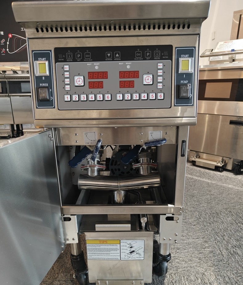 Auto Lift Two Pots Two Baskets 13L*2 Capacity With Oil Filtration Electric Chips Oil Open Fryer