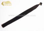 24" Double Drawn Jet Black #1 Italian Keratin Fusion U Shape Hair Extensions 1.2