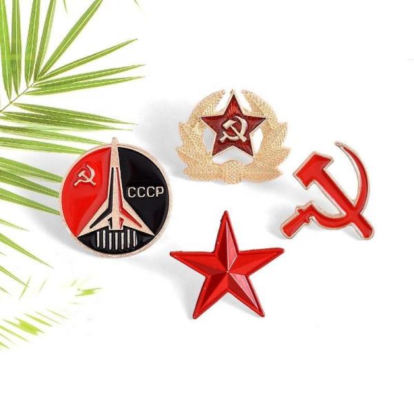 Buy cheap Custom Enamel Military Cap Badges Lapel Pins Metal Band Pins Pentagram from wholesalers