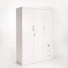 Buy cheap BSCI White 3 Door Wooden Modern Wardrobe Cabinet For Clothes from wholesalers