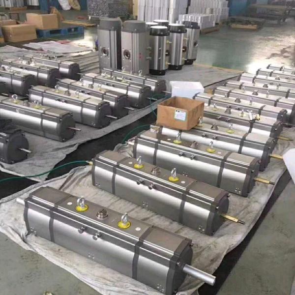 3 Position 180 Degree Pneumatic Actuator 3 Way Pneumatic Rotary Actuator Dual Acting