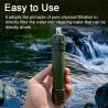Buy cheap Outdoor Flushable Water Filter Straw Portable Water Purifier Straw Hiking Camping Emergency Survival from wholesalers