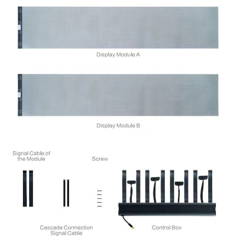 IP31 Transparent LED Screen On Glass Panels Adhesive Film For Window