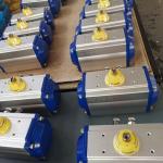 Ball valve with pneumatic rotary actuators double acting and spring return