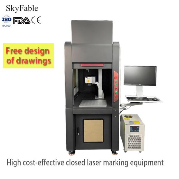 Buy cheap High Speed Closed Fiber Laser Marking Equipment With 0.001mm Repeatability from wholesalers