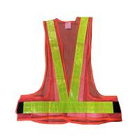 Buy cheap 100% Polyester Fiber Mesh Reflective Stripe Vest Common Orange Reflective Film from wholesalers