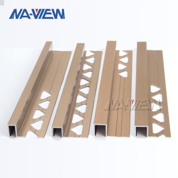 Buy cheap Brushed Brass White Gold Square Capping Box Edge Tile Trim Corners On Walls from wholesalers