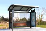 Galvanized Steel Pipes Temporary Bus Shelter , Diverse Popular Waiting Shed