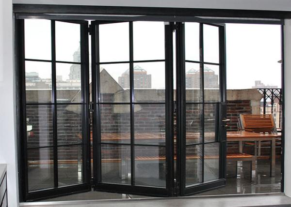 Buy cheap Folding Commercial Aluminium Doors Frost Glass Aluminum Accordion Door from wholesalers