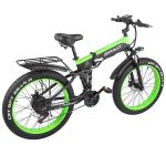 White 26"*4.0 CST Tyre Folding Electric Bike With 48V 12AH 500W Motor Big LCD E
