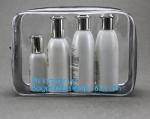 Custom personalized travel waterproof transparent clear pvc zipper toiletry bag,