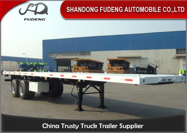 Buy cheap Custom Made Truck Flatbed Trailers Double Axles Mechanical / Air Suspension from wholesalers