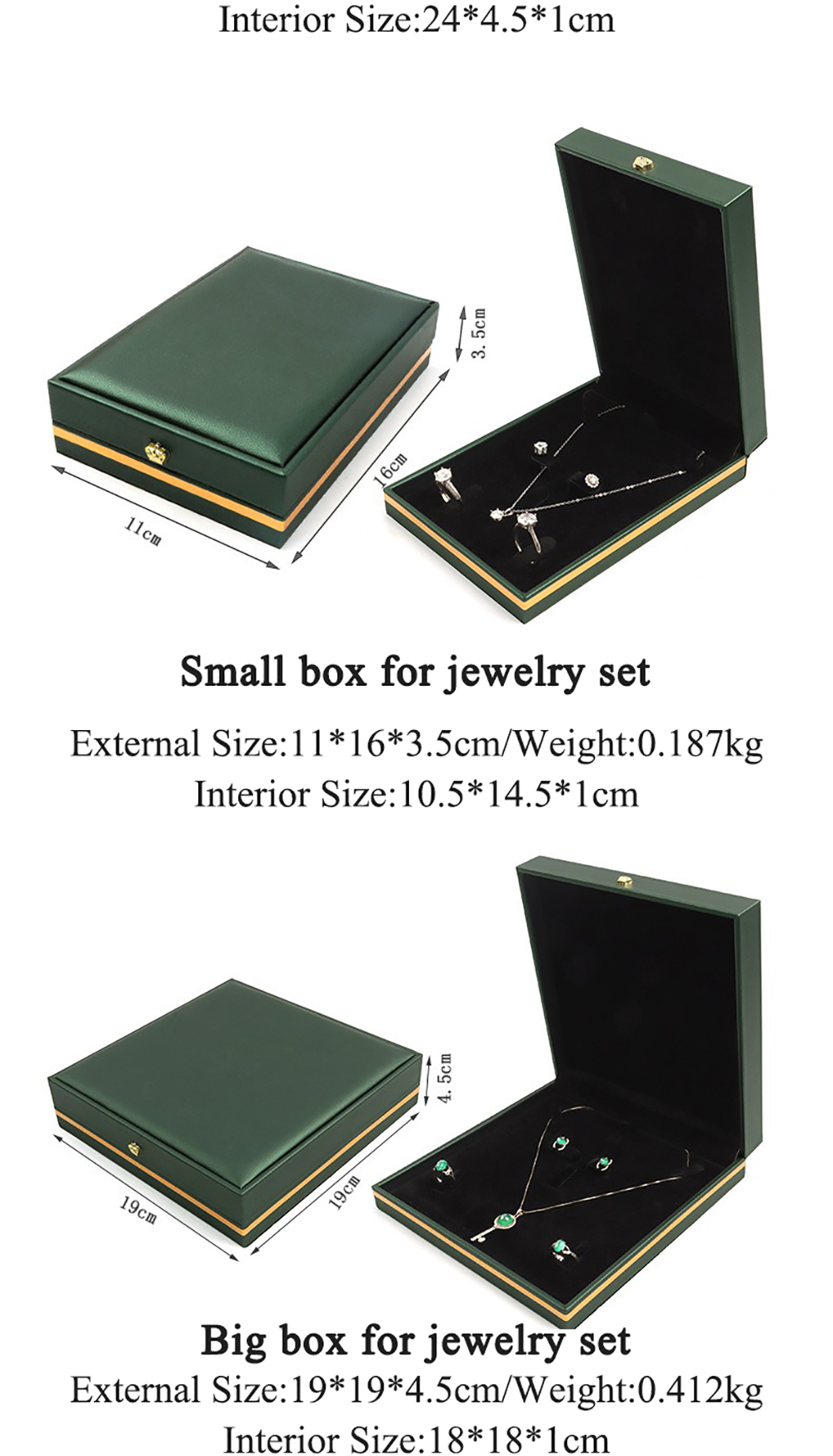 Custom Logo PU Leather Storage Box 6 Colors Ring Packaging Box