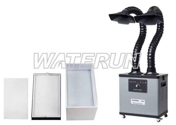 Buy cheap Round Nozzle Triple Filter Portable Fume Extractor 330W 2 Ducts from wholesalers