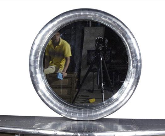 Buy cheap Vintage Retro Style Aviator Aluminum Cowling Mirror Aviation Looking Mirror from wholesalers