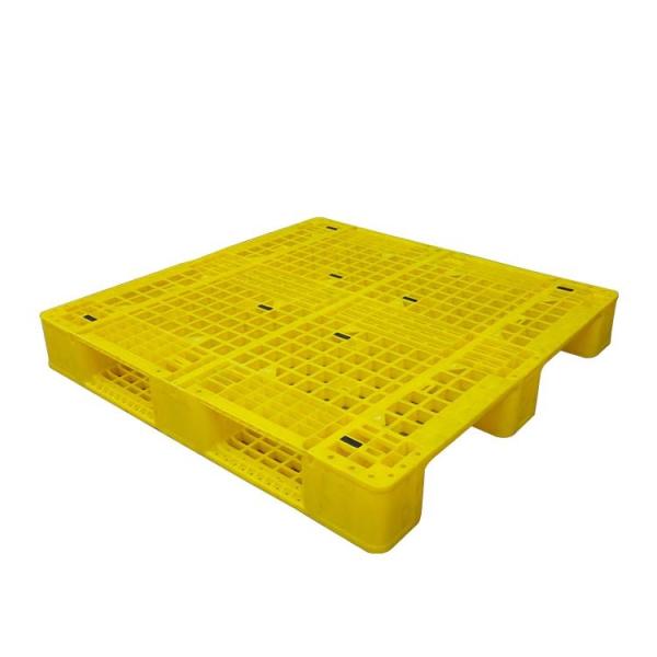 Buy cheap Yellow Plastic Pallets 110x110cm Plastic Storage Pallets Euro Style from wholesalers