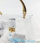Fashion transparent handbags clear pvc shoulder bag large capacity tote bag for