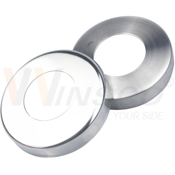 C304 C316 Stainless Steel Inox Balustrade Base Cover For 12.7mm 19mm 1'' 31.8mm