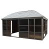 Buy cheap Powder Coated Aluminium Frame Glass Gazebo Sunroom With Galvanized Top from wholesalers