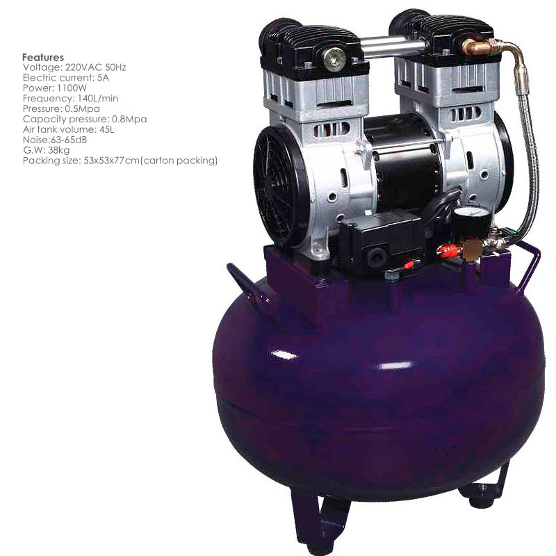 Practical Stable Dental Chair Compressor , 140L/min Air Compressor Dental Unit