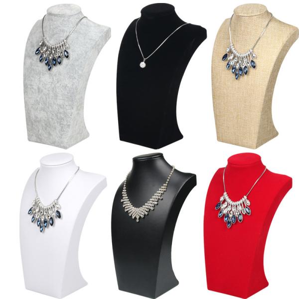 Buy cheap 24*14.5cm Necklace Display Bust , Linen Ice Velvet Jewelry Necklace Holder from wholesalers