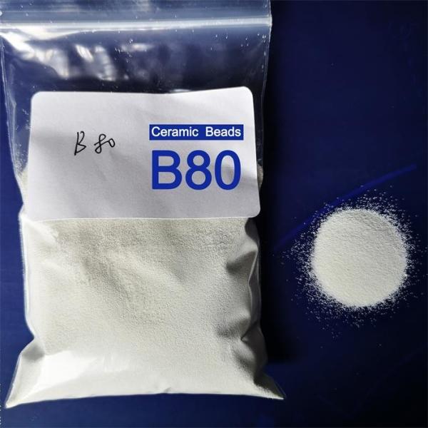 Buy cheap B80 Ceramic Beads Blasting Media Size 0.180-0.25 Mm Stainless Steel Surface Finish from wholesalers