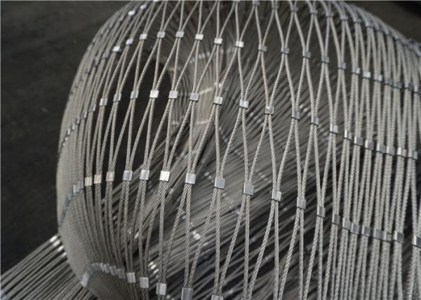 Buy cheap 1.2mm Climbing Plant Support Mesh 200mm Stainless Steel Cable Wire Rope Netting 30x30mm from wholesalers