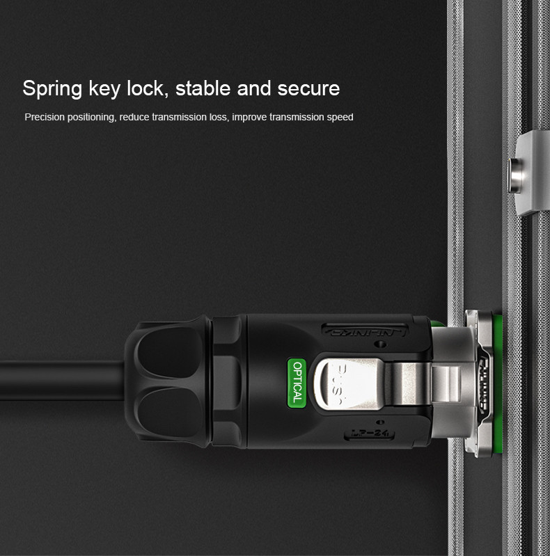 Outdoor Optical Fast signal Connectors Cable M24 Fiber Optic Light Connector