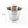 Buy cheap Round Stainless Steel Bucket 20 Litre 0.35mm Metal Wine Bucket from wholesalers